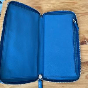 Prada unisex saffiano leather travel wallet